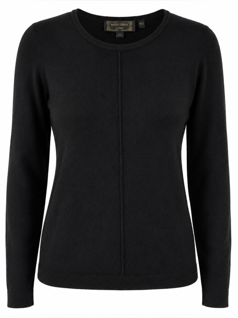 Mario Serrani 100% Cashmere Black Crew Neck Sweater Women’s Small Soft Luxury